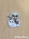 Chien coiffeur kawaii